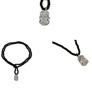 Mariquita Masterson Opera Length beaded necklace with Glass Pendant